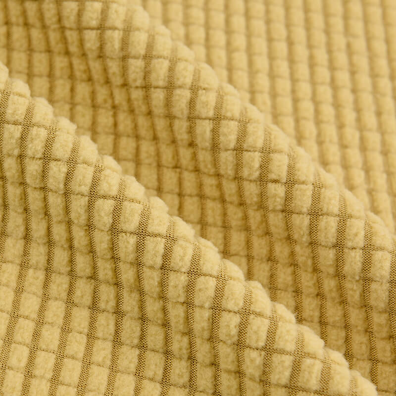 Plaid Jacquard Sofa Spandex Polar Fleece Fabric for Sofa Cover Wholesa 11
